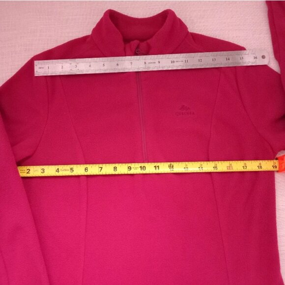 Quechua Fleece Sweater Mock neck pullover 1/4 Zipper Hiking Camping Outdoor Sz M - Picture 5 of 8